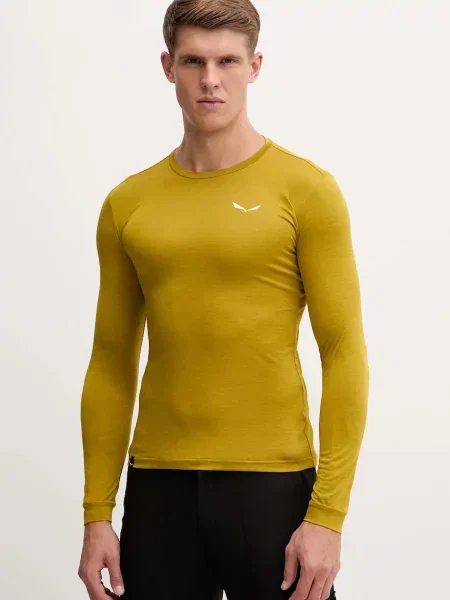 Salewa longsleeve sportowy Puez Melange żółta