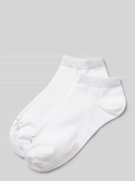 Calvin Klein skarpetki do trampek w Kobiety Modal biały|srebrny jednolity Ck Calvin Klein białe