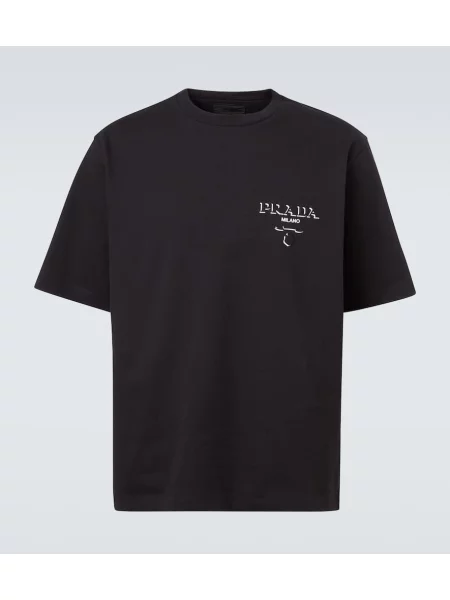 Jersey póló Prada fekete