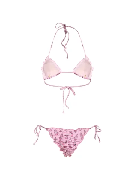 Bikini Mc2 Saint Barth cu volane roz