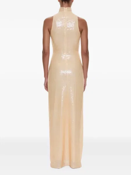 Rochie maxi Christopher Esber cu paiete galben