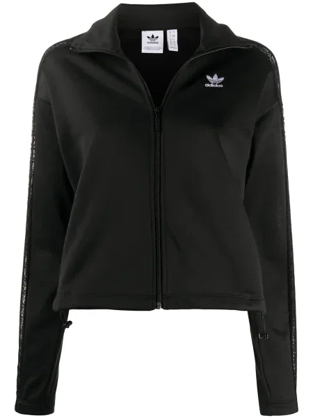 Pruhované krajkové pruhované tričko Adidas s vázáním šedé