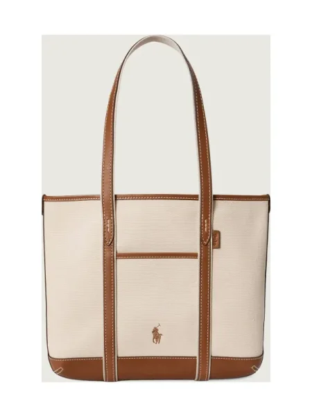 Geanta crossbody Polo Ralph Lauren din piele bej