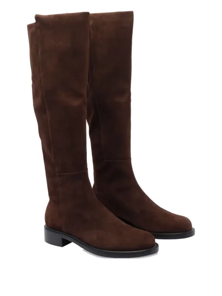 Botine Stuart Weitzman din piele de căprioară maro