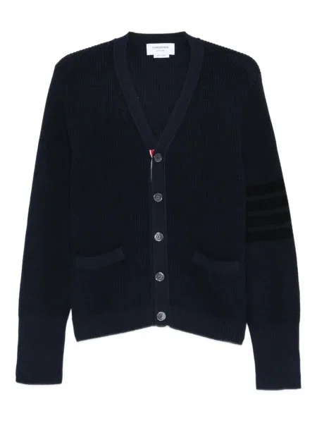 Cardigan Thom Browne cu dungi albastru