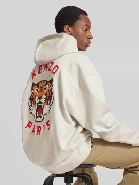 Bluza z kapturem o kroju oversized z kieszenią kangurka Kenzo