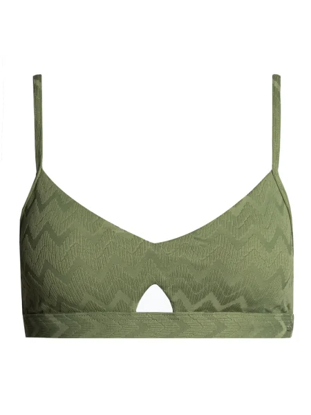Olcsóbban. Fürdőruha felső ROXY Current Coolness Bralette loden green. Méret: XS zöld