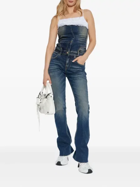 Τοπ Balenciaga με δαντέλα μπλε