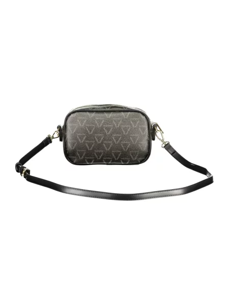 Lniana torebka crossbody Valentino czarna