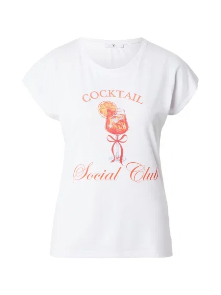 Hailys Tricou portocaliu / portocaliu închis / roșu carmin alb