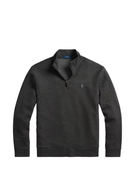 Tricou polo Polo Ralph Lauren cu autograf cu 5 buzunare în carouri gri