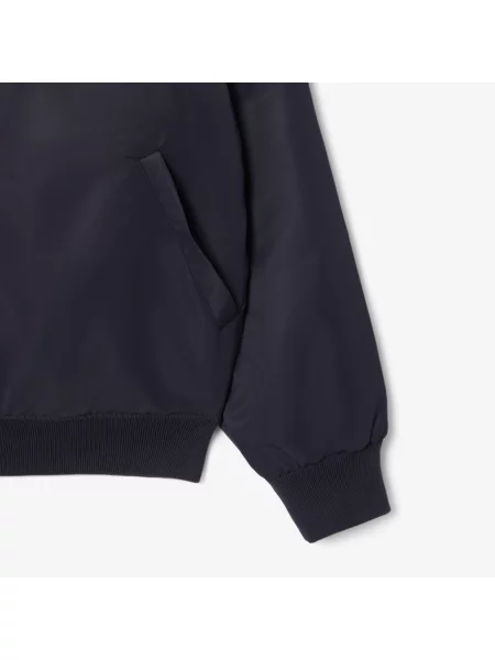 Lacoste Wodoodporna Kurtka Bomber Z Haftowanym Emblematem niebieski