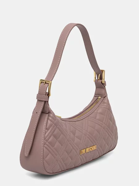 Кожаная сумка-багет Love Moschino