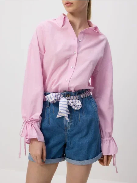 Reserved Джинсові шорти з банданою синій