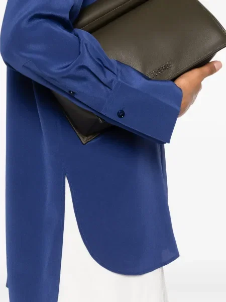 Cămașă Joseph de mătase albastru