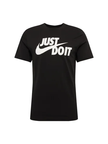Nike Sportswear Tricou Swoosh negru alb