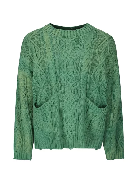 Pulover Found zdrențuiți verde