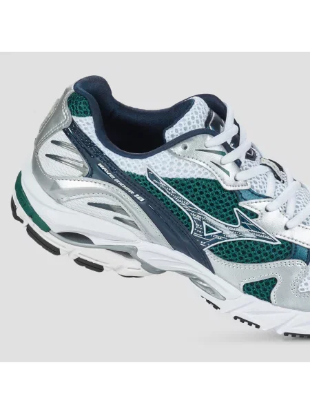 Běžecké boty Mizuno Wave Rider 10 white/baritone blue/deep teal bílé
