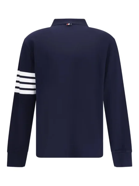 Lung tricou polo Thom Browne albastru