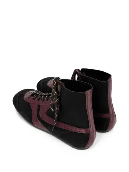Sneakerși Dries Van Noten din piele de căprioară negru
