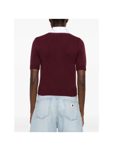Dzianinowy sweter Pennyblack czerwony
