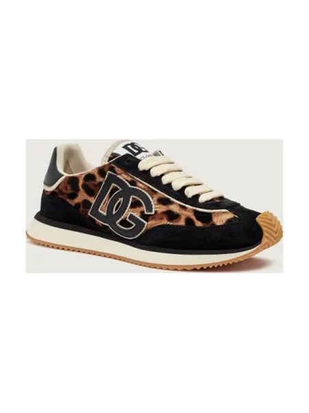 Dolce & Gabbana Teniși din piele DG Cushion | piele întoarsă bej
