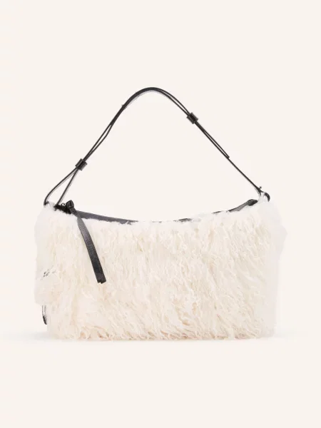 Marc Jacobs Kabelka Přes Rameno The Scene Large Z Umělé Kožešiny / černá bílá