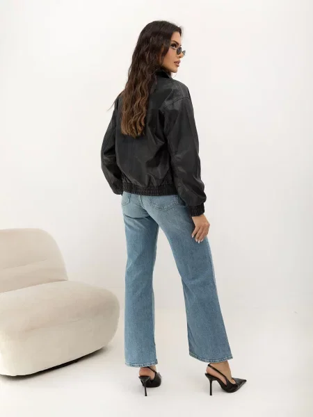 Kožna jakna Italy Moda bijela
