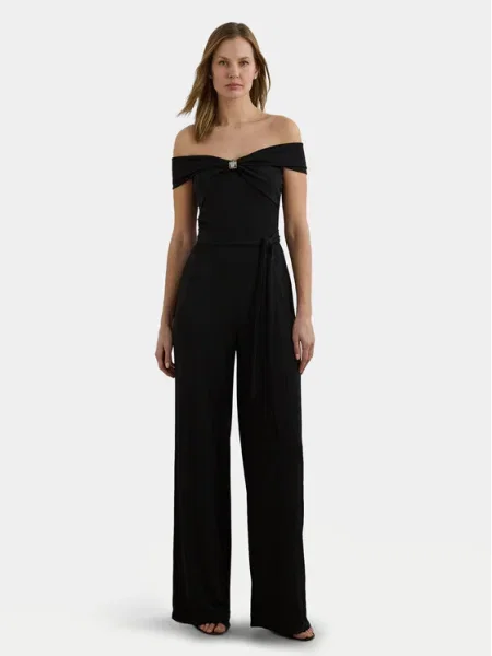 LAUREN RALPH LAUREN Kezeslábas Wide Leg fekete