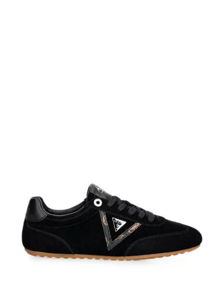 Sneakerși Guess din piele de căprioară cu autograf negru