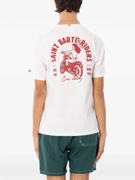 Tricou Mc2 Saint Barth cu imagine alb