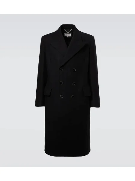 Palton Maison Margiela de lână negru