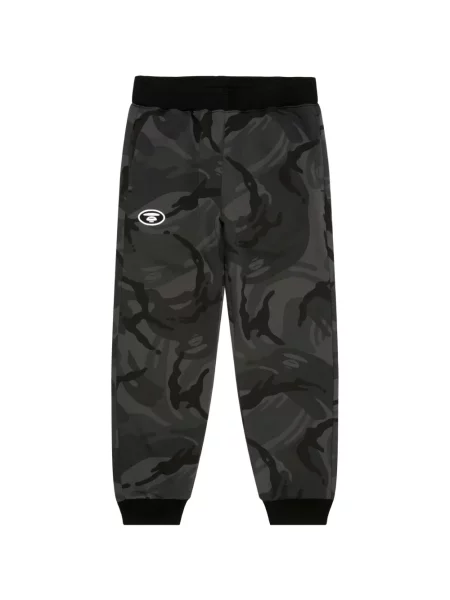 Pantaloni Aape By A Bathing Ape cu imagine cu model camuflaj alergare gri