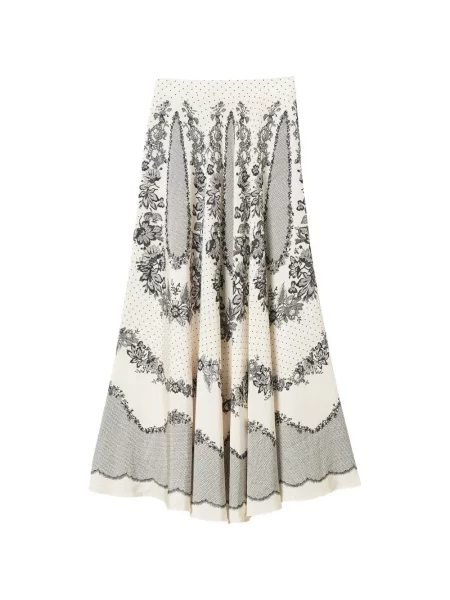 Lung fustă Twinset din satin cu model floral