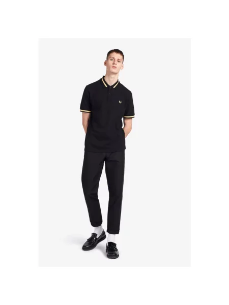 Koszulka polo Fred Perry z paskiem czarna