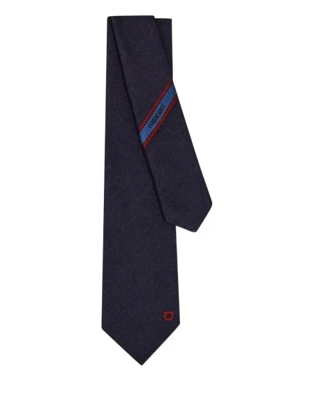 Γραβάτα Ferragamo με κέντημα μπλε