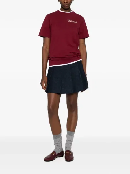 Tricou Sporty & Rich cu imagine roșu