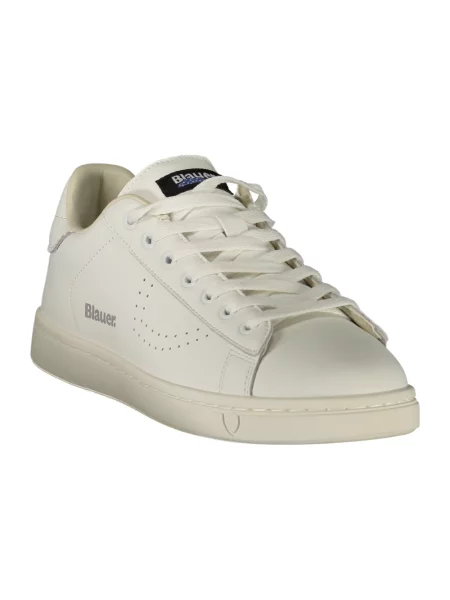 Sneakersy Blauer skórzane białe