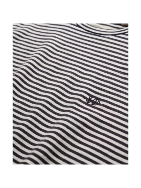 Koszulka w paski Superdry Classic Essential niebieska