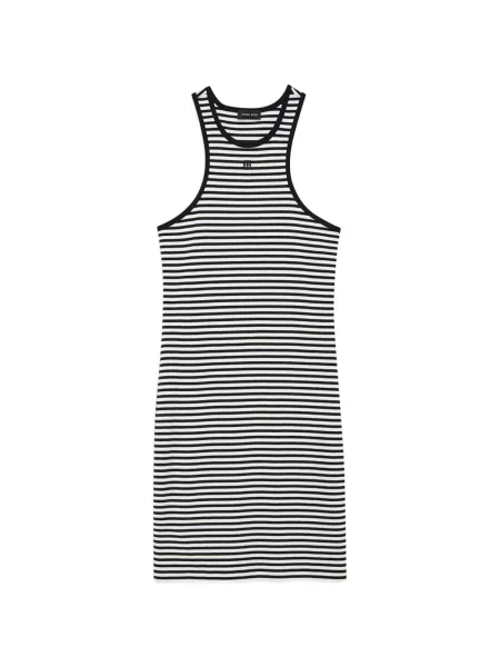 Rochie mini Anine Bing cu dungi alb