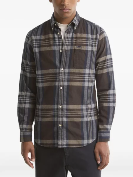 Риза Barbour кафяво