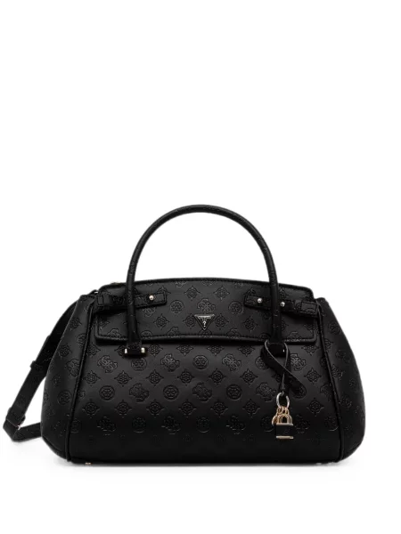 Geantă shopper Guess cu autograf negru