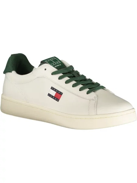 Teniși Tommy Hilfiger cu toc jos alb
