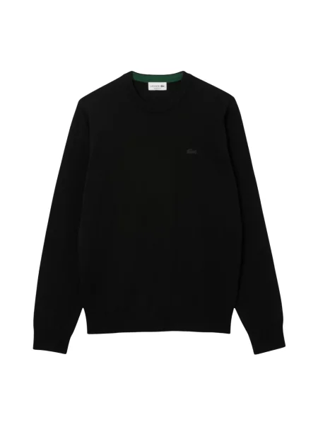 Sweter Lacoste z wełny merino czarny