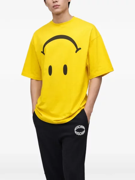 Tricou Moschino cu imagine galben