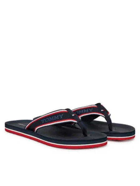 Tommy Hilfiger Žabky Comfort Hilfiger Beach Sandal Tmavomodrá