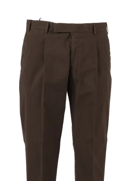 Pantaloni Pt Torino plisate maro