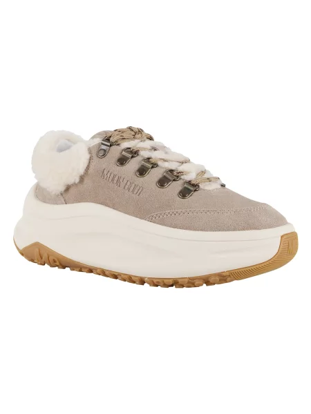 Sneakersy Moon Boot z owczej skóry beżowe