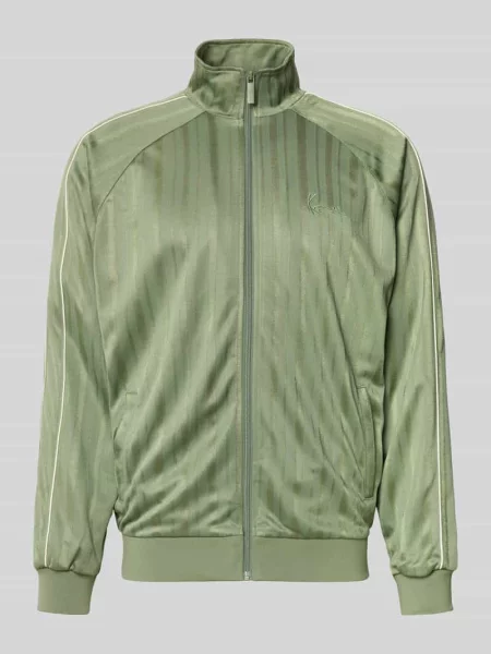Bluza dresowa z wysoką stójką krój regular fit Karl Kani zielona