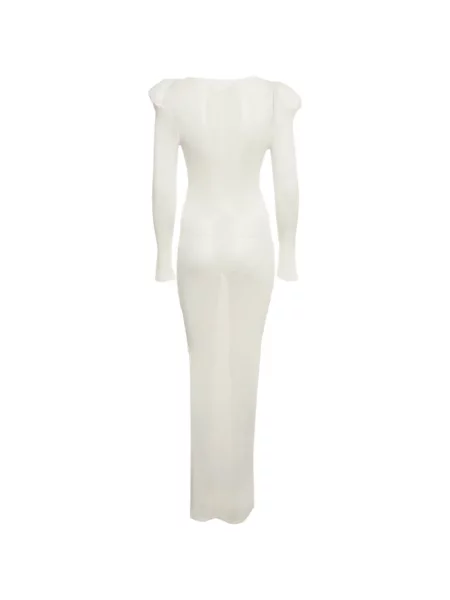 Rochie maxi Bronx & Banco tricotate alb